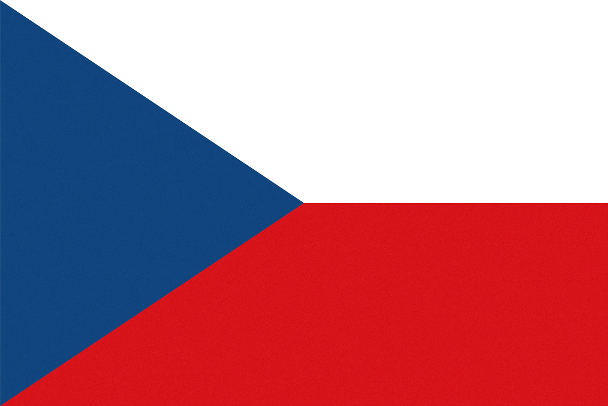 texturized Czech Flag of Czech Republic